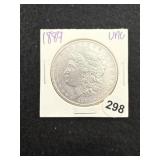 1889 UNC Morgan Silver Dollar Coin