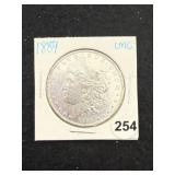 1889 UNC Morgan Silver Dollar Coin