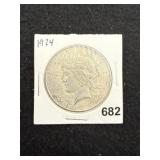 1924 Peace Silver Dollar Coin