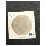 1922 Peace Silver Dollar Coin