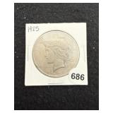 1925 Peace Silver Dollar Coin