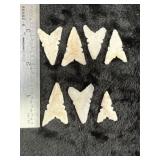 Group of Arrow Points Indian Artifact Arrowhead