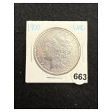 1900 UNC Morgan Silver Dollar Coin