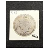 1922 Peace Silver Dollar Coin