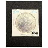 1886 UNC Morgan Silver Dollar Coin