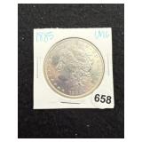1885 UNC Morgan Silver Dollar Coin