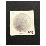 1885 UNC Morgan Silver Dollar Coin