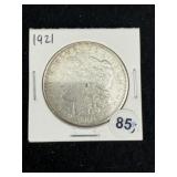 1921 Morgan Silver Dollar Coin
