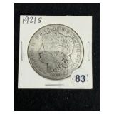 1921 S Morgan Silver Dollar Coin