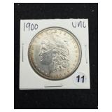 1900 UNC Morgan Silver Dollar Coin