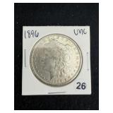 1896 UNC Morgan Silver Dollar Coin