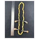 Buffalo Teeth Trade Bead Necklace Indian Artifact