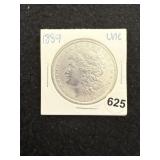 1889 UNC Morgan Silver Dollar Coin