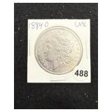 1884 O UNC Morgan Silver Dollar Coin