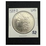 1884 O UNC Morgan Silver Dollar Coin