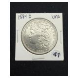 1884 O UNC Morgan Silver Dollar Coin