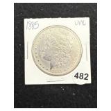 1885 UNC Morgan Silver Dollar Coin