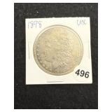 1898 UNC Morgan Silver Dollar Coin