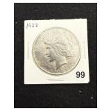1922 Peace Silver Dollar Coin