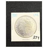 1900 UNC Morgan Silver Dollar Coin