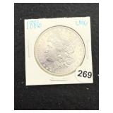 1886 UNC Morgan Silver Dollar Coin