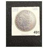 1889 UNC Morgan Silver Dollar Coin