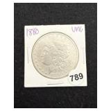 1880 UNC Morgan Silver Dollar Coin
