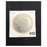 1886 UNC Morgan Silver Dollar Coin