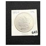 1890 O UNC Morgan Silver Dollar Coin