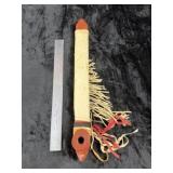 Trade Pipe with Leather Fringe Indian Artifact Arr