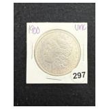 1900 UNC Morgan Silver Dollar Coin