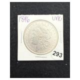 1896 UNC Morgan Silver Dollar Coin