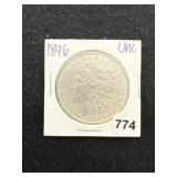 1896 UNC Morgan Silver Dollar Coin