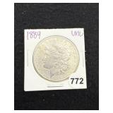 1889 UNC Morgan Silver Dollar Coin