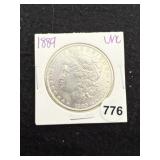 1889 UNC Morgan Silver Dollar Coin