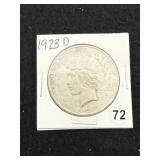 1923 D Peace Silver Dollar Coin