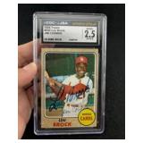 1968 Topps Lou Brock Baseball Card