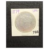 1879 UNC Morgan Silver Dollar Coin