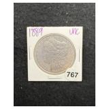 1889 UNC Morgan Silver Dollar Coin