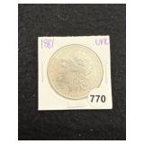 1881 UNC Morgan Silver Dollar Coin