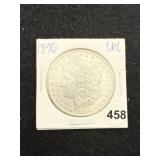 1896 UNC Morgan Silver Dollar Coin