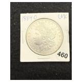1884 O UNC Morgan Silver Dollar Coin