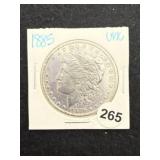 1885 UNC Morgan Silver Dollar Coin
