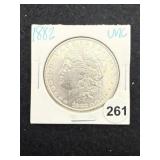 1882 UNC Morgan Silver Dollar Coin