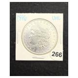 1896 UNC Morgan Silver Dollar Coin