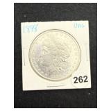1898 UNC Morgan Silver Dollar Coin