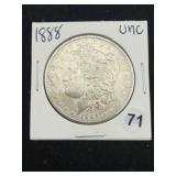 1888 UNC Morgan Silver Dollar Coin