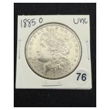 1885 O UNC Morgan Silver Dollar Coin