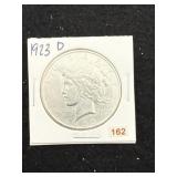 1923 D Peace Silver Dollar Coin
