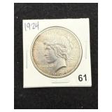1924 Peace Silver Dollar Coin